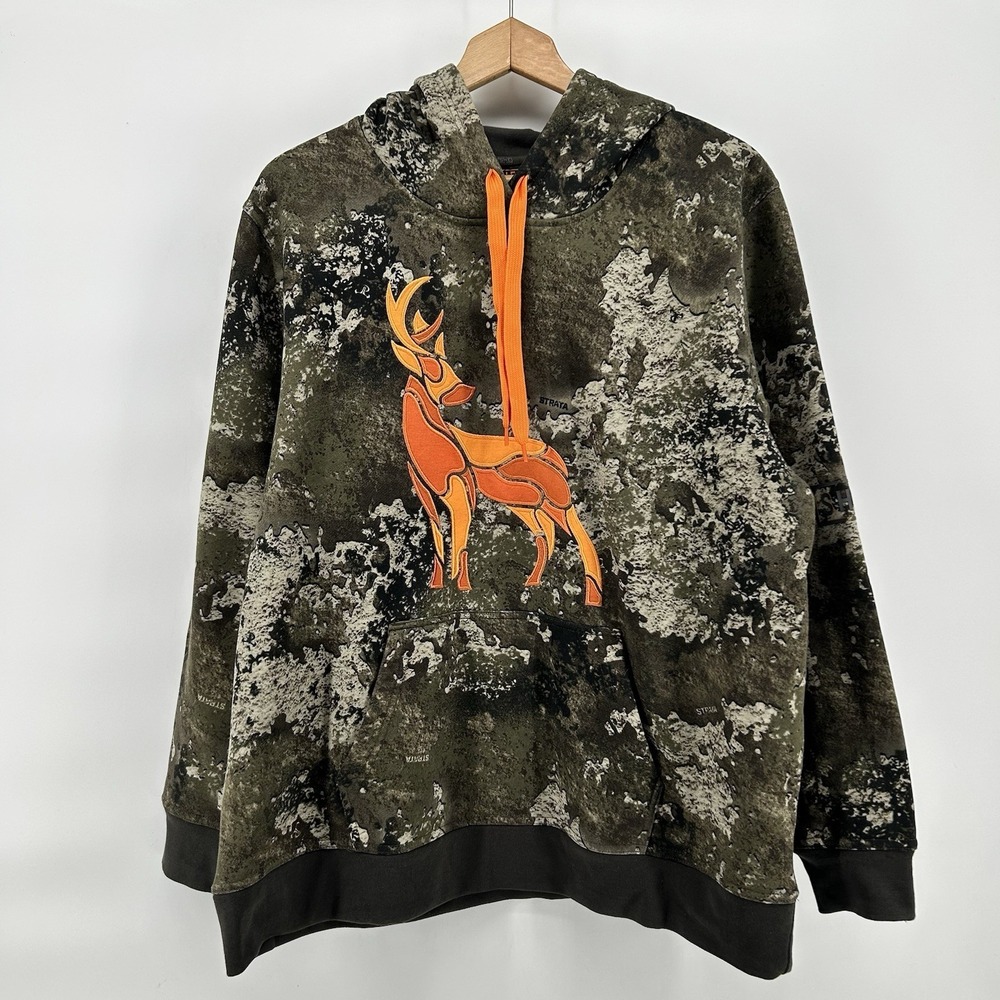 SHE Outdoor Hoodie Women XL Camo Deer Hunting Fleece Lined Hooded Gorpcore Camp